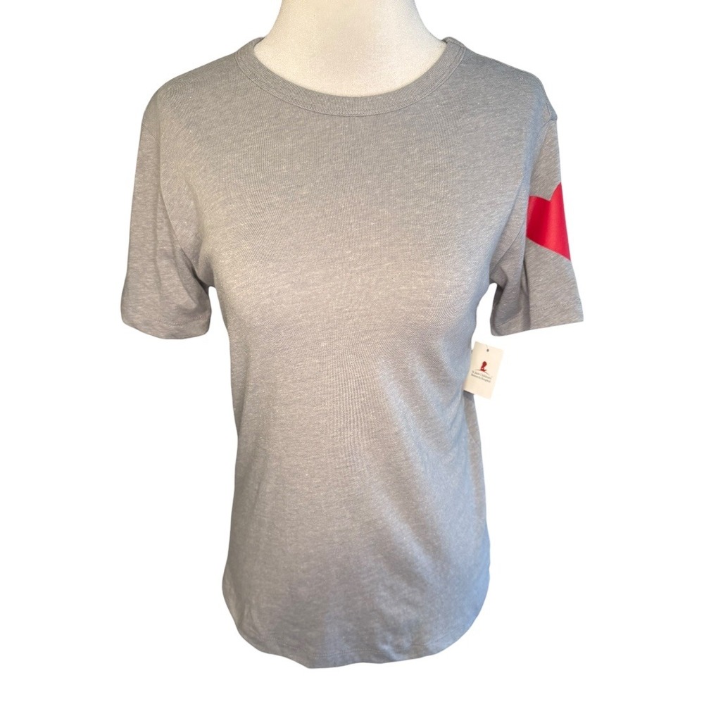 Crewcuts by J. Crew Kids L‎ 10-11 Grey T-Shirt St. Jude's Red Heart Graphic Tee